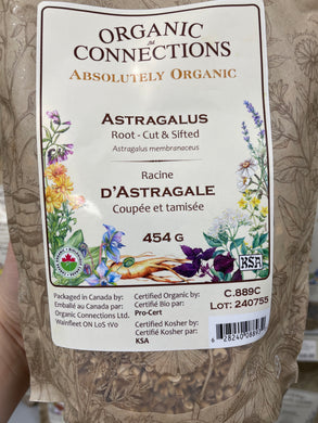 Organic Connections | Astragalus Root, C/S, Organic (1 lb)