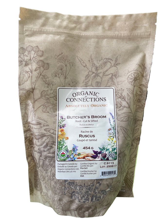 Organic Connections | Butcher's Broom Root, C/S, Organic (1 lb)