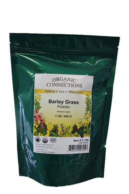 Organic Connections | Barley Grass Powder, Organic (1 lb)