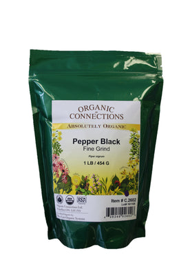 Organic Connections | Black Pepper, Fine Ground, Organic (1 lb)