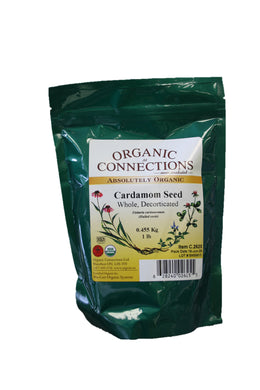Organic Connections | Cardamom Seed, Whole, Decorticated, Organic (1 lb)