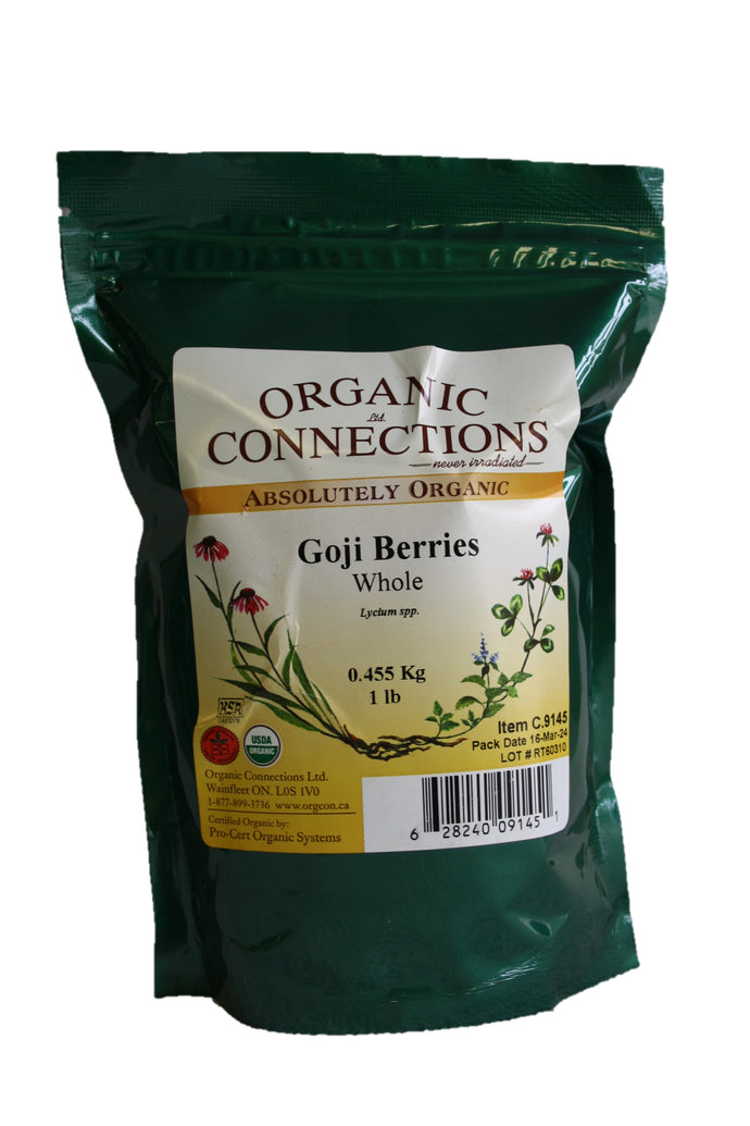 Organic Connections | Goji Berries, Whole, Organic (1 lb)