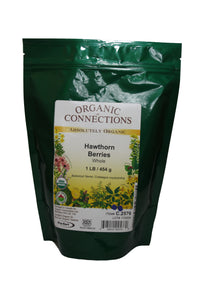 Organic Connections | Hawthorn Berries, Whole, Organic (1 lb)
