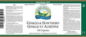 NSP | Ginkgo & Hawthorn (100 Capsules)